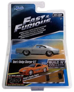 JADA 1:55 2016 Fast & Furious Build 'N Collect Dom's Silver Dodge Charger R/T - Picture 1 of 2
