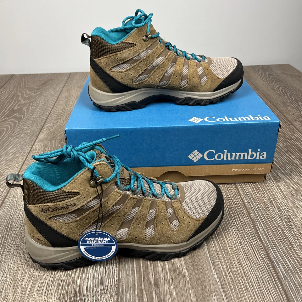 Columbia Redmond III Mid Waterproof Khaki Sea Level Hiking Boots Women's 10