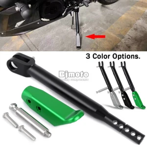 Aluminum Kickstand Kick Side Support Stand For KAWASAKI Z400 NINJA 400 2018-2022 - Foto 1 di 12