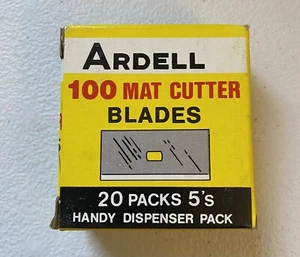 New Old Stock ARDELL Mat Cutter Blades Box Of 100 - Made In USA - Picture 1 of 7