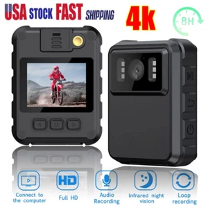 4K 1080P Audio Video DVR IR Night Cam WIFI HD Camcorder Mini Police Body Camera - Picture 1 of 14