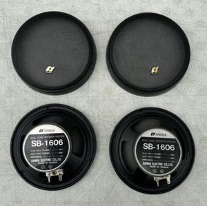 Pair of Sansui SB-1606 Dual Cone Speaker System - w/ Grill Car Speakers 6" USED - Picture 1 of 17