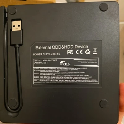 Rioddas External CD Drive, USB 3.0 Portable CD/DVD +/-RW Drive Slim DVD/CD ROM R - Image 1 of 4