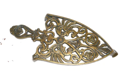 Topfuntersetzer Untersetzer Bügeleisen  Messing Metall antik - Bild 1 von 3