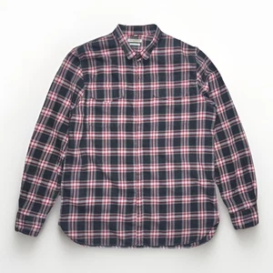 Camisa a Cuadros Premium Hecha y Hecha a Mano Levi's en Rojo Gris Blanco Cuadros Talla 3 EE. UU. M-L - Imagen 1 de 12