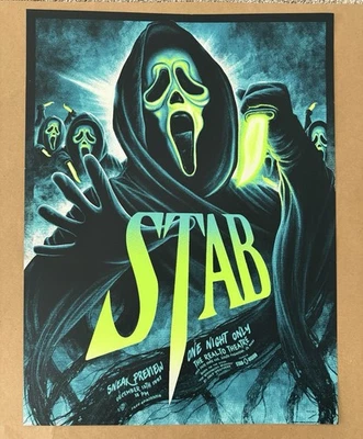 Steven Luros Holliday STAB / SCREAM 2 Screen Print Signed #d/452 Ghostface Timed - Image 1 of 4