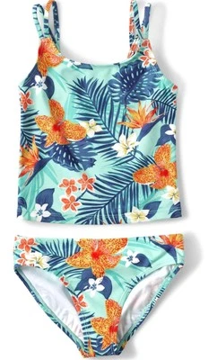 Maiô Tankini The Children's Place feminino 2 peças estampa floral Msrp $26.99 - Imagem 1 de 4