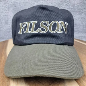 Filson Mütze Kappe Riemen hinten Herren schwarz oliv bestickt Logo Lederriemen Twill - Bild 1 von 11
