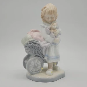 Vintage Porcellana Lisi Martin Bambina Con Gattino Di Dolfi Made In Italy 7 Pollici - Foto 1 di 10