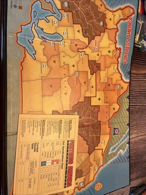 1986 Fortress America The United States Under Attack tablero de juego y solo referencia Foto 1 de 4