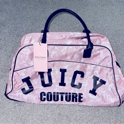 NWT Juicy Couture Pink Marble Rolling Travel Bag W. Retractable Handle - Image 1 of 4