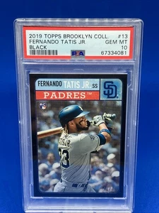 2019 Topps Brooklyn Collection Fernando Tatis Jr Blk Rookie Card #11/75 PSA 10 - Picture 1 of 2