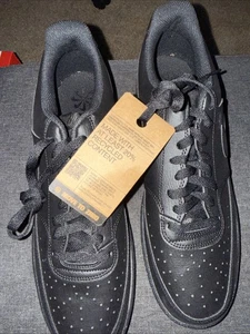 Größe 12,5 - Nike Court Vision Low Triple Black Neu mit Karton - Bild 1 von 6