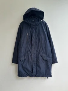 A.P.C. Blue Parka Coat Jacket Size M L Mens - Picture 1 of 8