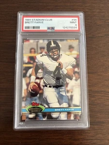 1991 Stadium Club Brett Favre RC #94 PSA 9 Mint - Bild 1 von 2