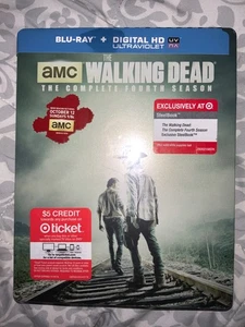 NEW The Walking Dead: Complete Fourth Season 4 (Blu-Ray) Target Steelbook SEALED - Picture 1 of 2