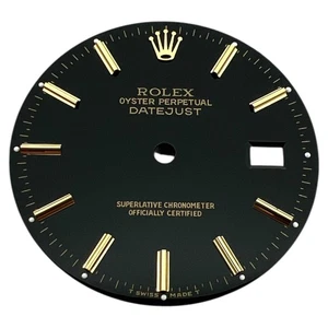 Rolex Oyster Perpetual Datejust genuino esfera de 36 mm negra y dorada 16000 16018 - Imagen 1 de 4