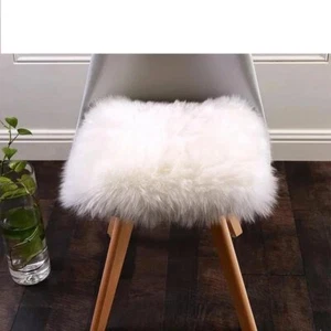 Cojín cojín asiento funda silla piel de oveja piel sintética cuadrada 40x40 cm súper suave son... - Imagen 1 de 13