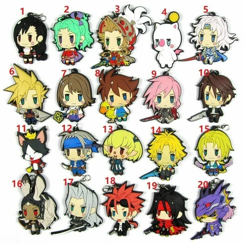 FINAL FANTASY Rubber Strap Keychain Keyring Cloud Sephiroth 30th Aniversary Gift Cover