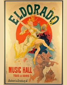 Stampa o tela - Poster per caffetteria-cantano 'El Dorado' (1894) di Jules Cheret - Foto 1 di 1