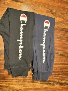 Champion Men's Cotton Joggers, Small - Black & Navy (lot of 2) - Picture 1 of 7