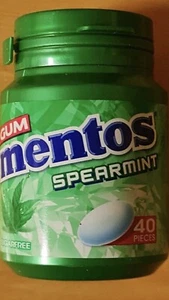 6 X 56g Tubs 40 Pcs Mentos Spearmint Sugar Free Gum Long Expiry Date π4Diabetic - Picture 1 of 1