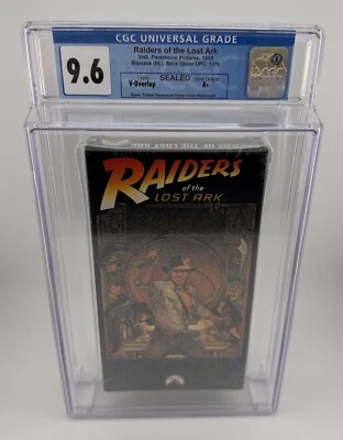 Raiders of the Lost Ark (1989) VHS - New Sealed Watermark Graded CGC 9.6 A+ - Image 1 of 4
