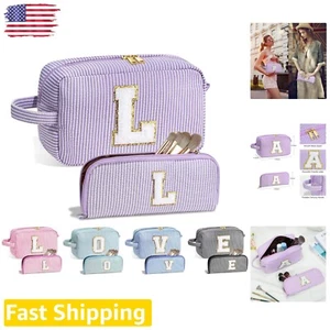 Gift-Worthy Personalized Toiletry Bag - Purple Monogram Cosmetic Case for Her - Picture 1 of 10