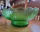Vintage 1950S E.O. Brody Co M2000 Green Glass Bowl/Candy Dish Scalloped Edge