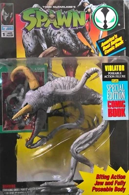 Figura de acción Spawn Serie 1 VIOLATOR con cómic (1994) McFarlane's Foto 1 de 4