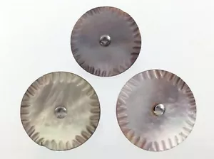 Vintage MOP-Mother-Of-Pearl Set of 3 Buttons Size .75in 810C - Picture 1 of 8