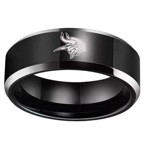 Minnesota Vikings Football Sport Team Stainless Steel Men Ring Band  Size 6-13 Cover
