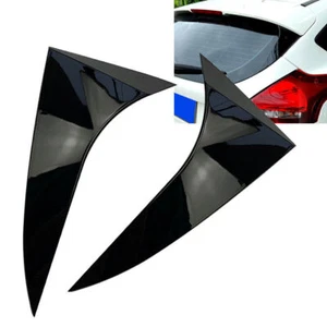 For Ford Focus 2015-2018 Hatchback Black Rear Window Spoiler Side Wing Cover NEW - Bild 1 von 7