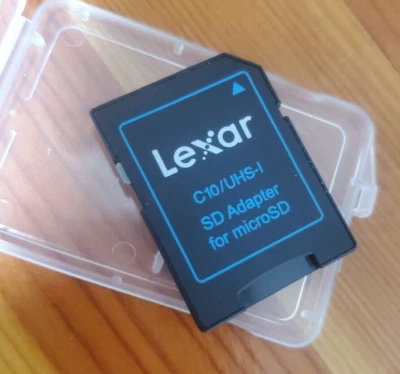 Lexar SD Adapter C10/UHS-I For Micro SD in Clear Case. ADAPTER ONLY - Image 1 of 4