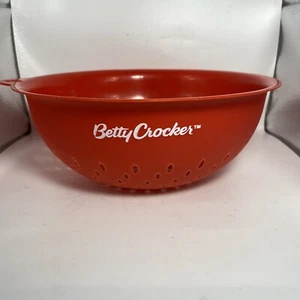 🍝 Betty Crocker Sieb Sieb Rot Kunststoff 8 Zoll - Bild 1 von 4