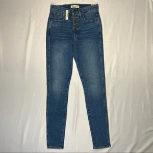 Madewell 10" High Rise Skinny Denim in Dewitt Wash MA981 Damenjeans 26 Neu mit Etikett - Bild 1 von 10