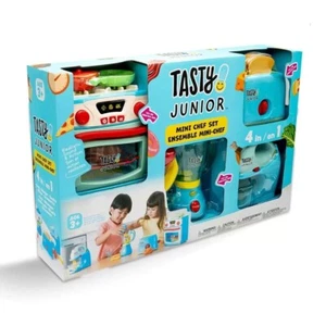 TASTY JUNIOR 4-in-1 MINI CHEF SET with Batteries Kitchen Appliances for Kids Toy - Picture 1 of 2