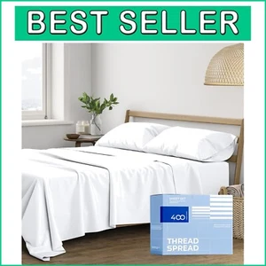 Elegantes 4-teiliges King Baumwolle Bettwäsche Set - 100% mercerisiert, tiefe Taschen Luxus - Bild 1 von 9