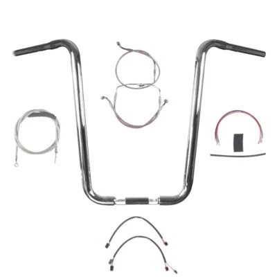 Kit de barra de suspensión 1 1/4" cromada estrecha 20" Ape 2014-2016 Harley Road King sin ABS Foto 1 de 2