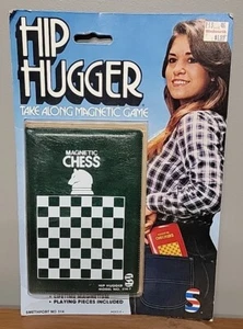 Vtg 1982 - Hip Hugger - Take Along Magnetic Chess Game - Portable Travel Pocket - Picture 1 of 2
