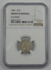 NGC Authentic 1883 Nickel Three-Cent Piece PROOF XF Details 3c