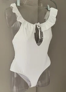 VERO MODA Snow White Swimsuit - VMLAUREN One Piece Size 10 - Bride Hen Party NEW - Picture 1 of 10