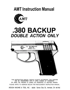 Amt Backup Pistol Owners Manual (copy) - Picture 1 of 2