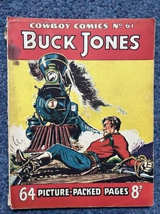 Cowboy Picture Library Comic No. 61 Buck Jones Rare Western comic from 1950's! - Picture 1 of 2