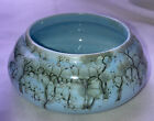 Vintage  Turquoise  Marbled Trinket Dish Ashtray Made in Holland Delft Porcelain