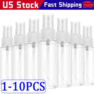 1~10PCS 30ml/60ml Travel Spray Bottle Plastic Transparent Perfume Empty Atomizer - Picture 1 of 8