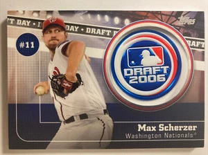 Max Scherzer 2020 Topps Draft Day Commemorative Medallion Card #ddm-ms (4978) - Picture 1 of 2