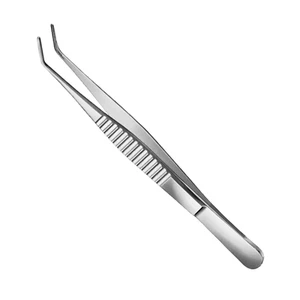Pinzas de tejido atraumáticas DeBakey, 6", en ángulo, puntas de 2,0 mm de ancho, premium - Imagen 1 de 1