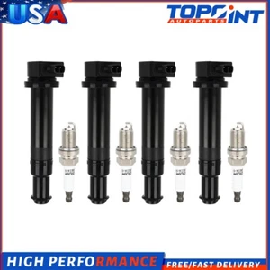 Kit de 4 bobinas de encendido y bujías para Hyundai Accent 2006-2011 1,6 L L4 Kia Rio - Imagen 1 de 8
