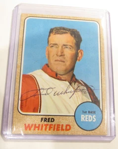 Fred Whitfield signiert signiert 1968 Topps #133 mit PROOF - Cincinnati Reds OH - Bild 1 von 2